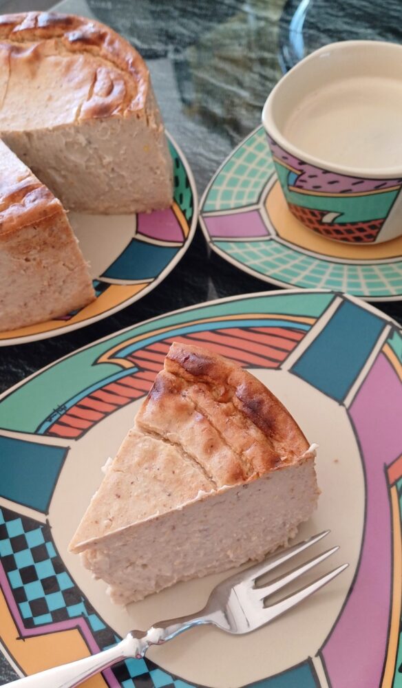 Veganer Käsekuchen ohne Zucker